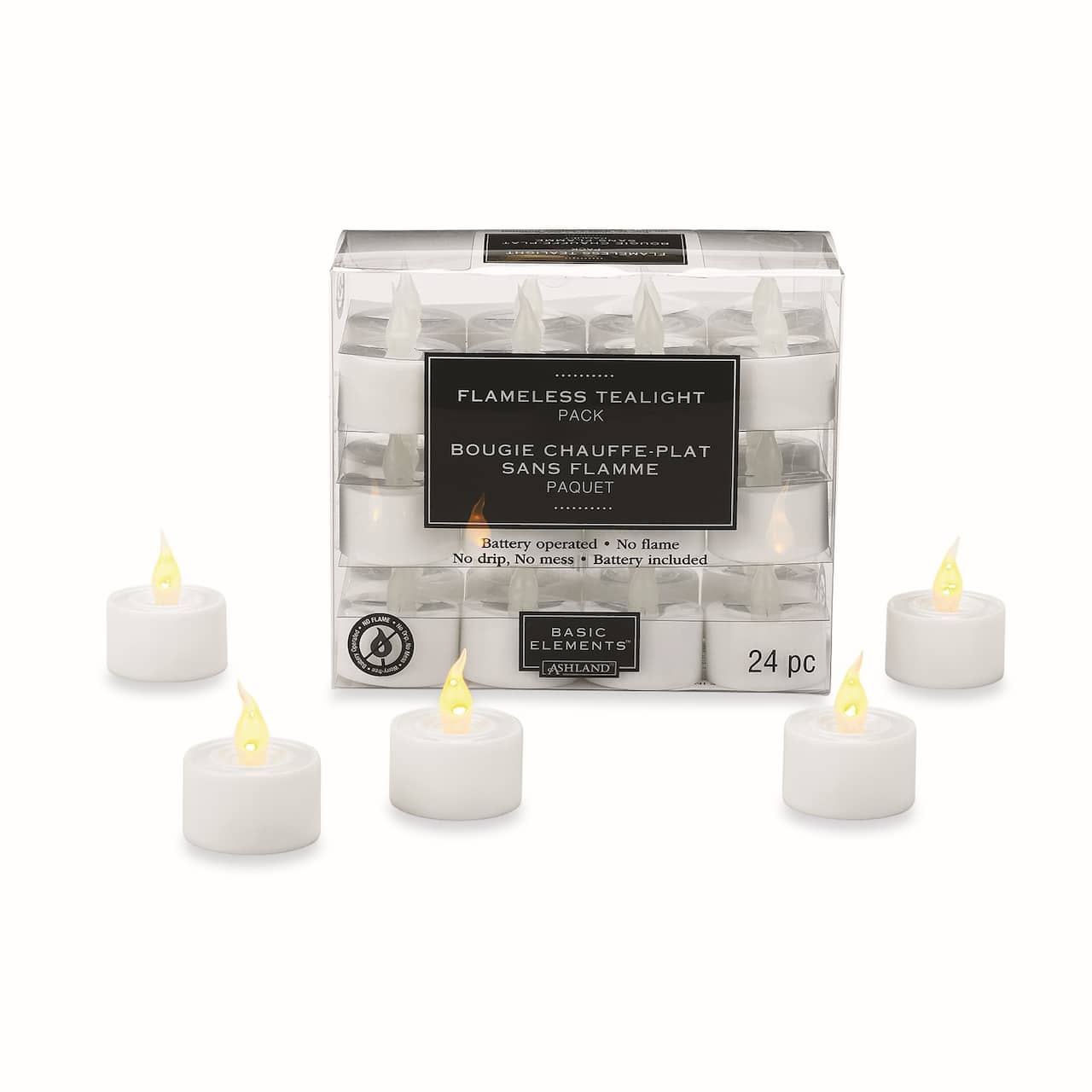 White Flameless Tealights, 24ct. by Ashland&#xAE;